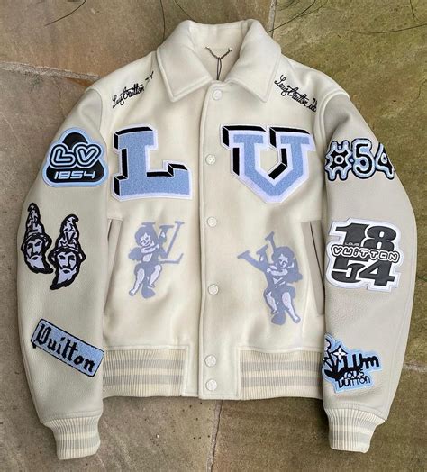 blue lv jacket|louis vuitton varsity jackets.